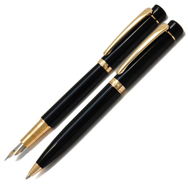 ست جفتی کول مشکی گیره طلایی